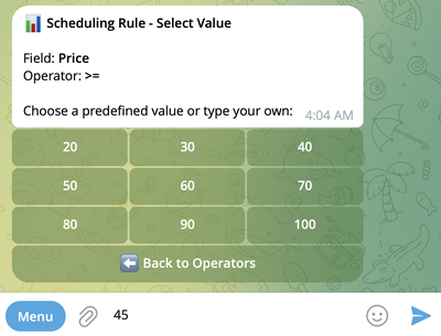 Enter numeric value Value input dialog for numeric field