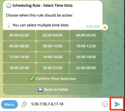 Time selection dialog Time selection dialog with custom value input